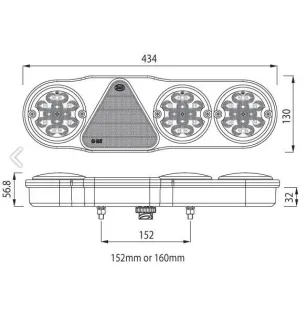 Luz trasera LED combinada - 9/33 Voltios