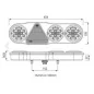 Feu arrière combiné à Leds - 9/33 Volts