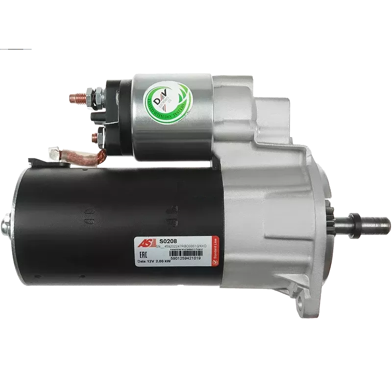 Démarreur 12V 2.00kW 11 dents AS-PL S0208, BOSCH 0001109017, CARGO 112496, ISKRA / LETRIKA 11.130.979, 3EFFE STRF271