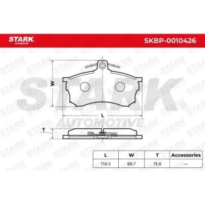 Brake pads MITSUBISHI DBP511116, MR249240, MR290240