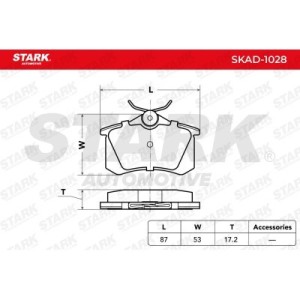 Pastilhas de freio AUDI 1E0698451, 1E0698451B, 1E0698451C