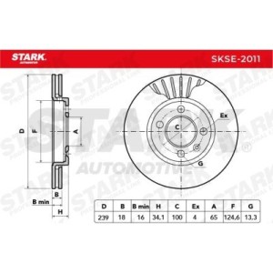 Disco de freio BMW 6N0615301C, 6N0615301F, JZW615301L