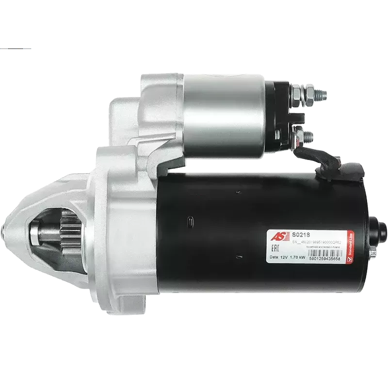 Démarreur 12V 1.70kW 12 dents Remplace AS-PL S0218, BOSCH 0001115047 Démarreur 12V 1.70kW 12 dents Remplace AS-PL S0218, BOSCH 0001115047