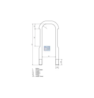 Bride de ressort DT Spare Parts 1.25421 Pour Scania 4-Serie Bus, Scania 4-Serie, Scania F-, K-, N-Serie - 1397705