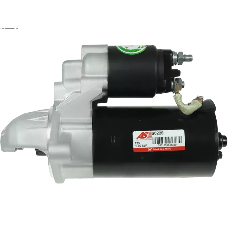 Démarreur 12V 1.80kW 9 dents Remplace AS-PL S0228, BMW 12417794952 Démarreur 12V 1.80kW 9 dents Remplace AS-PL S0228, BMW 12417794952