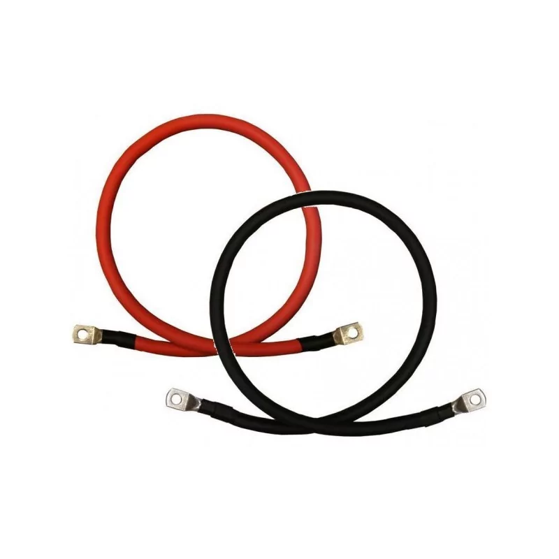 Câble batterie 10mm2 sur Mesure avec cosses (rouge ou noir)