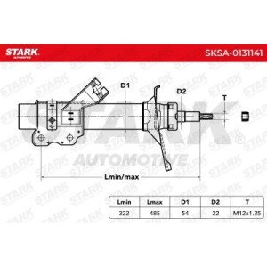 Amortisseur LDV 543028C825, 543028C826, 543029C004