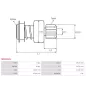 Pignon / lanceur démarreur pour BOSCH 0001138017