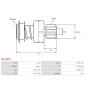 Pignon / lanceur démarreur pour BOSCH 0001106018, 0001106026