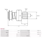 Pignon / lanceur démarreur pour BOSCH 0001363103, 0001366010