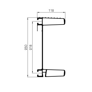 Protection / Barre anti-encastrement 2400 mm