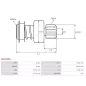 Pignon / lanceur démarreur pour BOSCH 0001107479, 0001108420, 0001108421, 0001108450, 0001108456