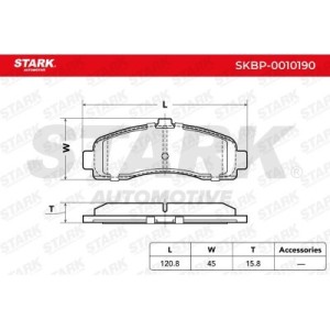 Plaquettes de frein BUICK 12510016, 12510037, 12510016