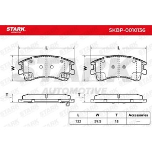 Plaquettes de frein MAZDA G2YS3328Z, G2YS3323Z, G2YS3323ZA