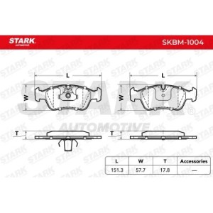 Plaquettes de frein ALPINA 1164737, 1165556, 9070047