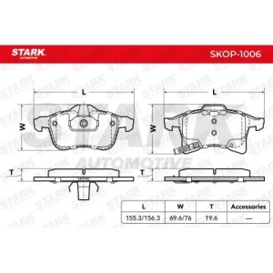 Pastilhas de freio OPEL AC694281D, 93305892, 093176115