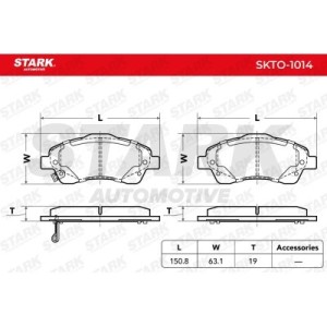 Plaquettes de frein TOYOTA 0446505130, 0446505131, 0446505140