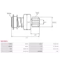 Pignon / lanceur démarreur pour BOSCH 0001139005