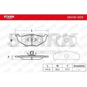 Pastilhas de freio SEAT 6N0698151, 6N0698151C, JZW698151AG