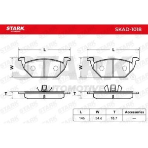 Pastilhas de freio AUDI 1J0615115, 1J0698151, 1J0698151A