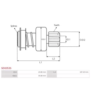 Pignon / lanceur démarreur pour BOSCH 0001139005