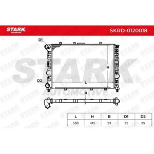 Radiateur du moteur ALFA 50501506, 50501507, 60619881