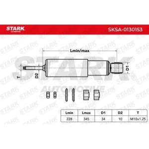 Amortecedor MITSUBISHI MB633900, MB633915, MB892584