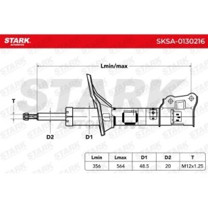Amortisseur HYUNDAI 5535117500, 5535117600, 5535117630