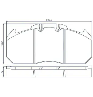 Kit de pastilhas de freio Renault Premium, Magnum Man TGA