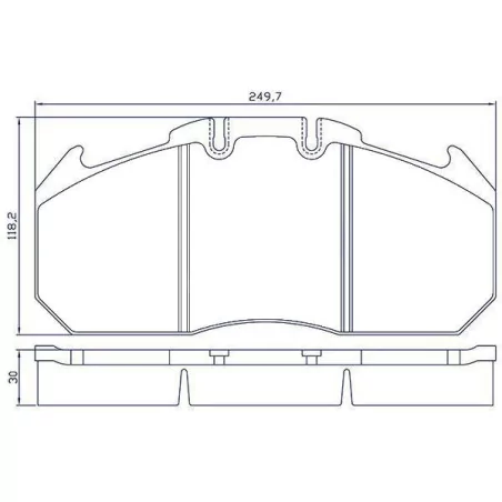 Kit plaquette de frein Renault Premium, Magnum Man TGA