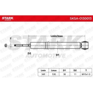 Amortisseur SEAT 6N0513031T, 6N0513031P, 62678