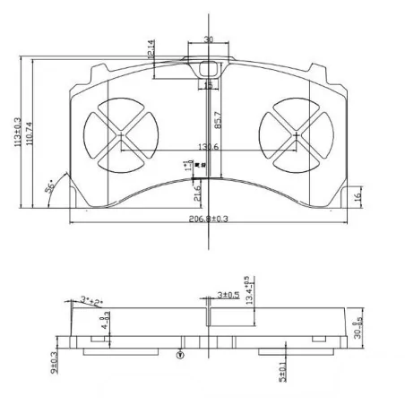 Kit plaquette de frein pour Mercedes Arocs, Actros, Antos, Econic