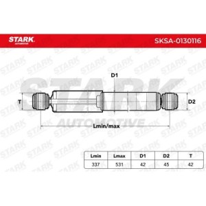 Amortisseur VW 251513031, 251513031B, 251513031E