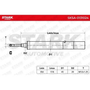 Amortisseur SUBARU 60570590, 7753484, 7753485