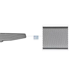 Grille avant pour Scania P-, G-, R-, T-Serie - 1890176
