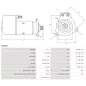 Démarreur 24V 6.6kW 12 dents AS-PL S0445, UD00247S, UD16633S, BOSCH 0001411002, 0001417014