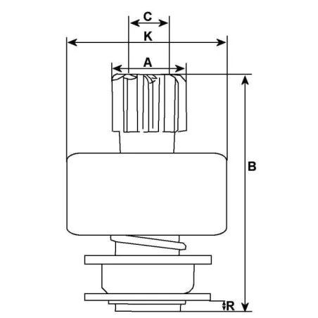 Lanzador para bosch 0001358202, 0001358201