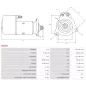 Démarreur 24V 5.40KW 9 dents VOLVO 241011, 842774, 843510, 847307, 881683, 9000847307