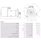 Démarreur 12V 3.60KW 9 dents BOSCH 0986011400, 0986011530, 0986011533, BNG4/12CR201, BNG4/12CR215, BNG4/12CR218