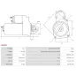 Démarreur 12V 1.10kW 9 dents AS-PL S0530, UD12001S, BOSCH 0001107060, CARGO 113480, ISKRA / LETRIKA 11.131.233