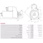 Démarreur 12V 1.40kW 10 dents Remplace BOSCH 0001108420, 0001108421, 0001108450, 0001108451, 0001108456