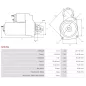 Démarreur 12V 1.40kW 10 dents AS-PL S0535S, UD12013S, UD12956S, UD14875S, BOSCH 0001108420