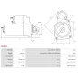 Démarreur 12V 1.80kW 13 dents AS-PL S0540, UD12024S, BOSCH 0001139043, 0001139044, 0001139065