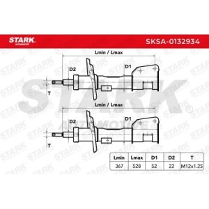 Amortisseur CHRYSLER 50707378, 50707950, 50708205