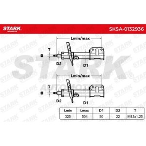 Amortisseur RENAULT 543020008R, 543020016R, 543020023R