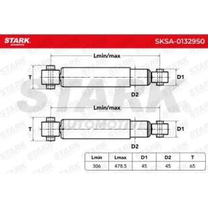 Amortisseur NISSAN 56210JD02A, 56210JD73A, E6210BR04A