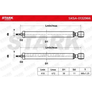 Amortisseur FORD 1576245, 8V5118080BF, D6512870XA