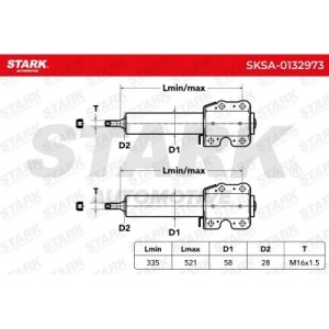 Amortisseur MERCEDES-BENZ 2D0413031, A9043202530, 9033200330