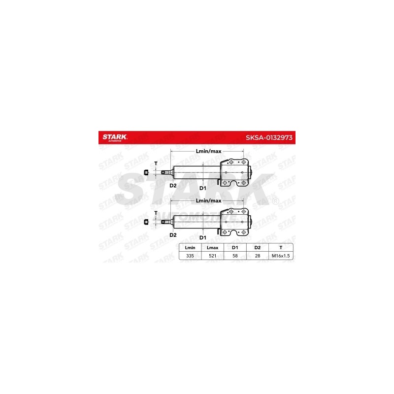Amortisseur MERCEDES-BENZ 2D0413031, A9043202530, 9033200330