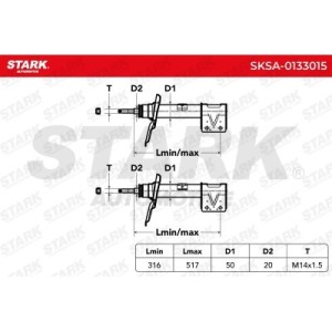Amortisseur CITROËN 5202XT, 5202XV, 5202XW